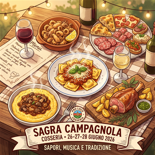 Un viaggio nel gusto e nella tradizione di Cosseria, Sagra Campagnola, da venerdì 26 a domenica 28 giugno 2026