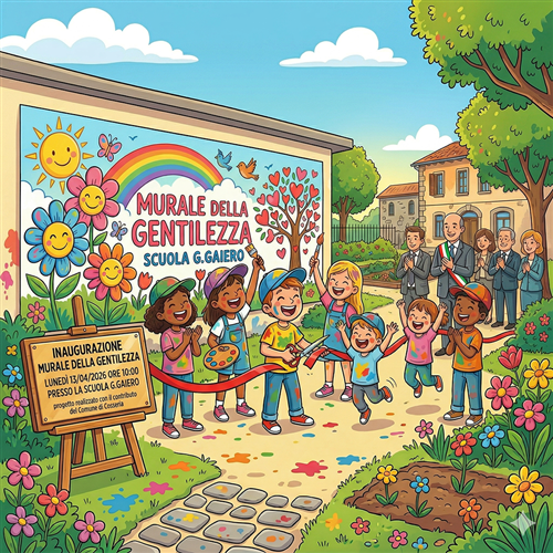 Meno grigio, più cuori! Inaugurazione del "Murale della Gentilezza"